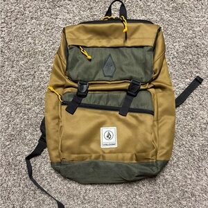 Volcom Men's Olive and Brown Backpack